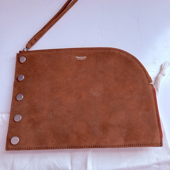 NWOT Hammitt Richard Suede/Large Arches Leather Clutch/Wristlet - Picture 2 of 9